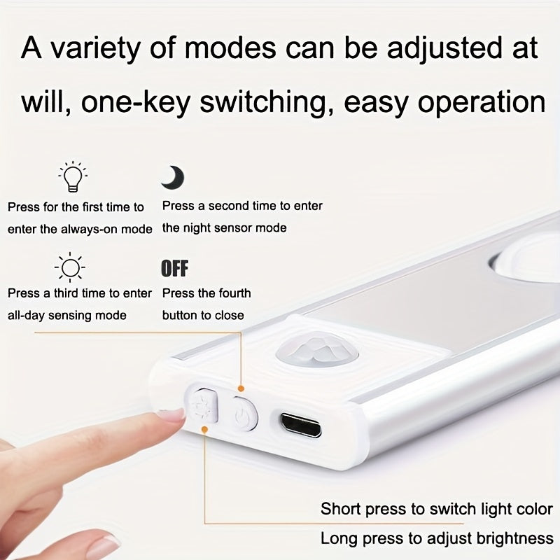 Modern LED Motion Sensor Light Wireless Rechargeable Cabinet Light with Motion Sensor