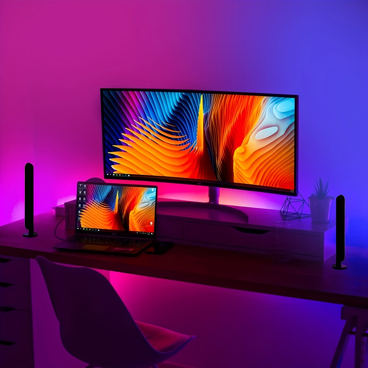 LED Light Bar with Remote RGB Music Sync Lighting for Room, TV & Gaming