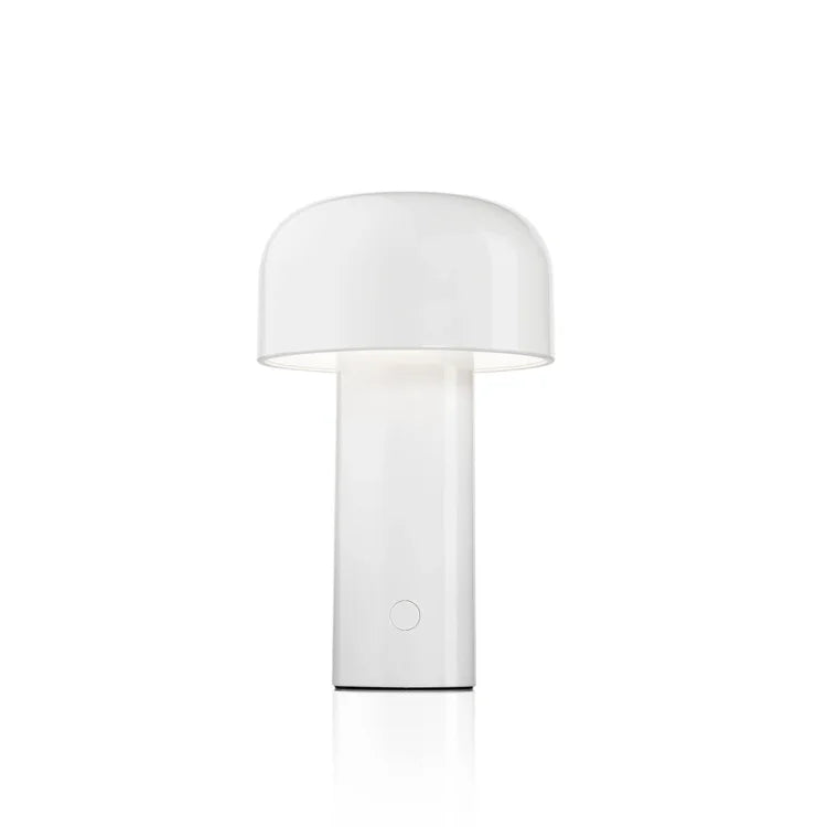 Wireless table lamp with modern mushroom design