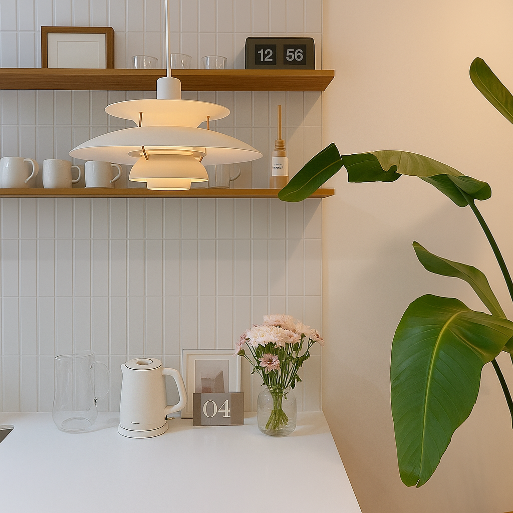 Vividglo pendant lamp with multicolored light layers