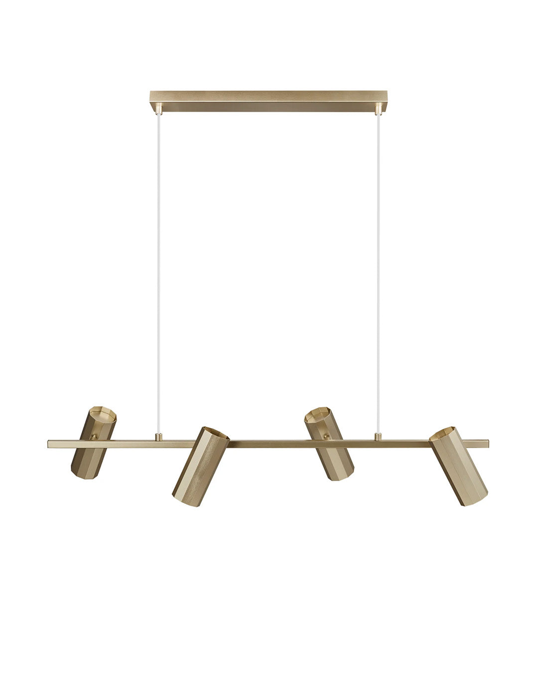 Minimalist black pendant lamp with 10-sided profile