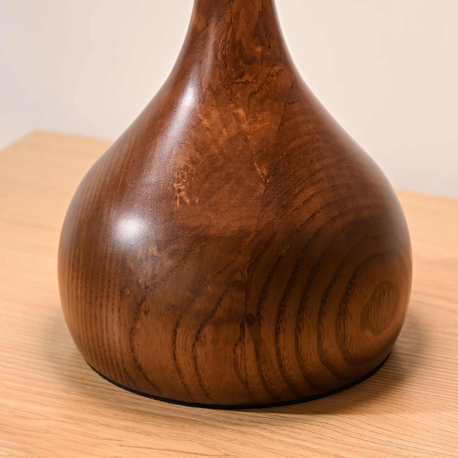 Brass & Wood Table Lamp LED with Warm & Cool Light Options