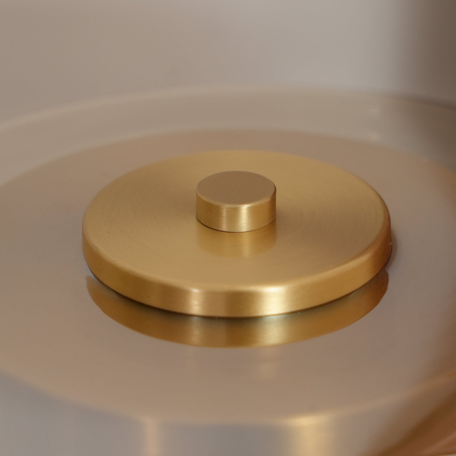 Brass & Wood Table Lamp LED with Warm & Cool Light Options