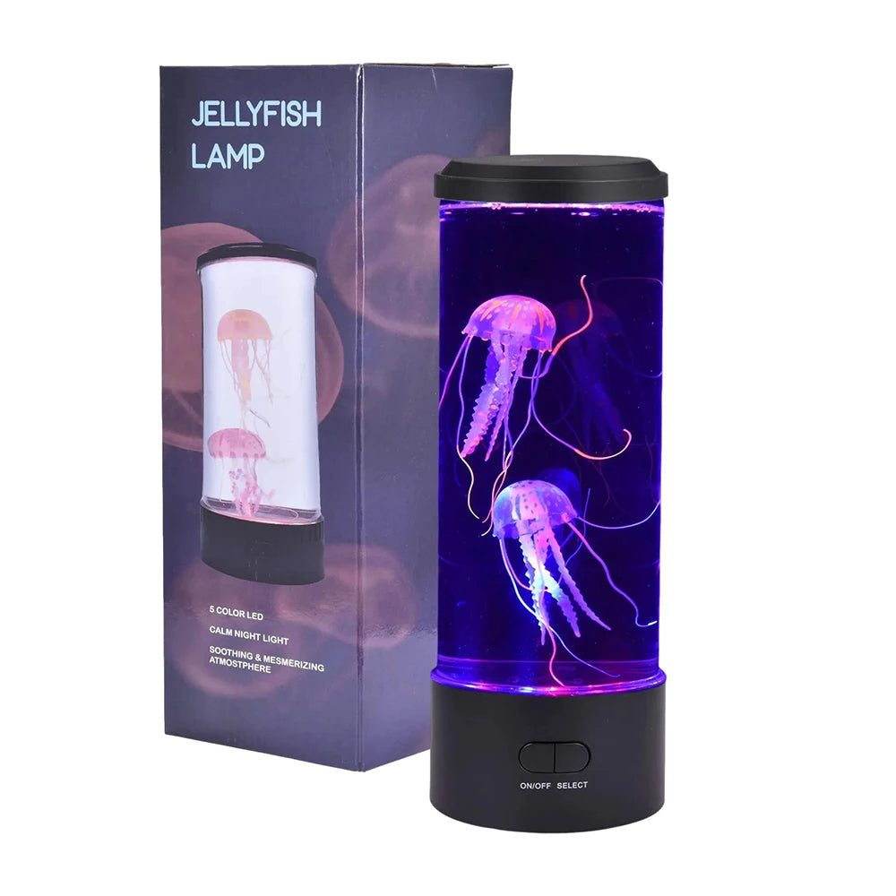 LED Jellyfish Aquarium Lamp Decorative Ambient Light for Home & Office