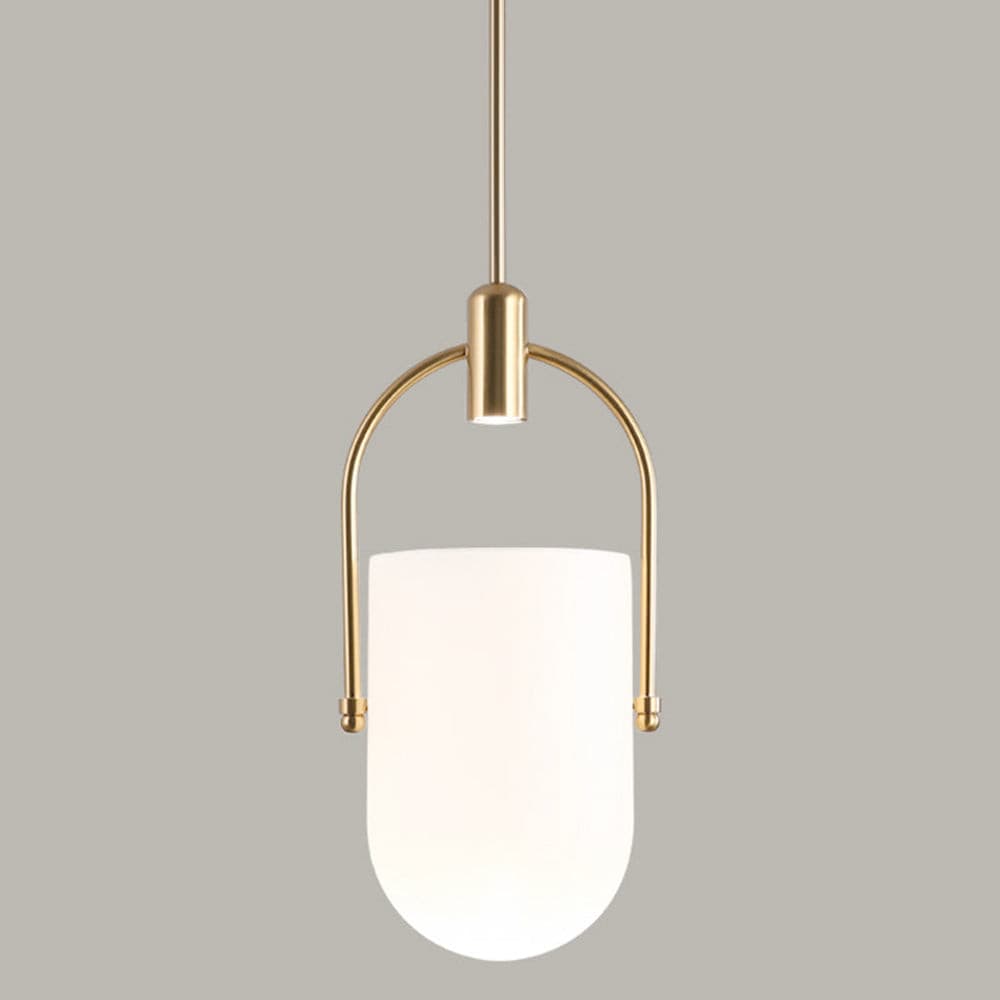 Modern Glass Pendant Light Frosted Dome LED Design