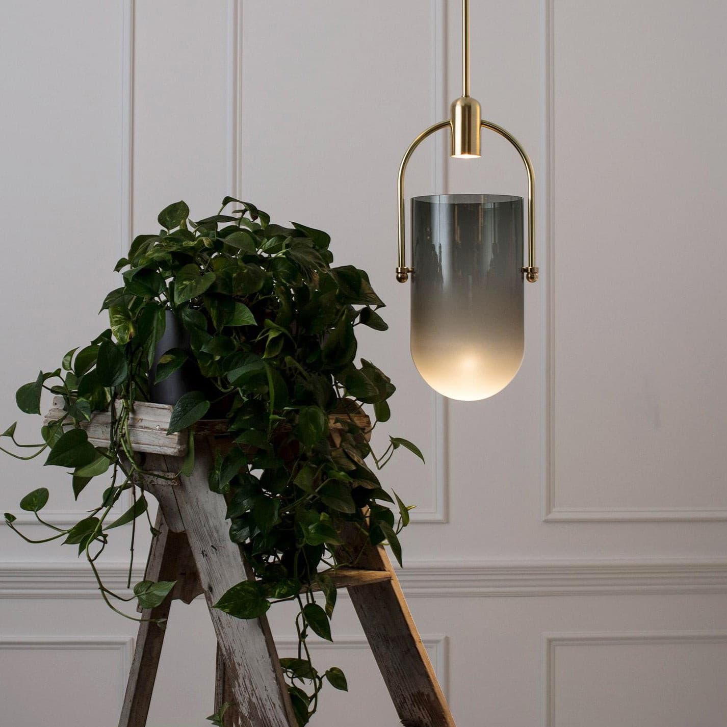 Modern Glass Pendant Light Frosted Dome LED Design