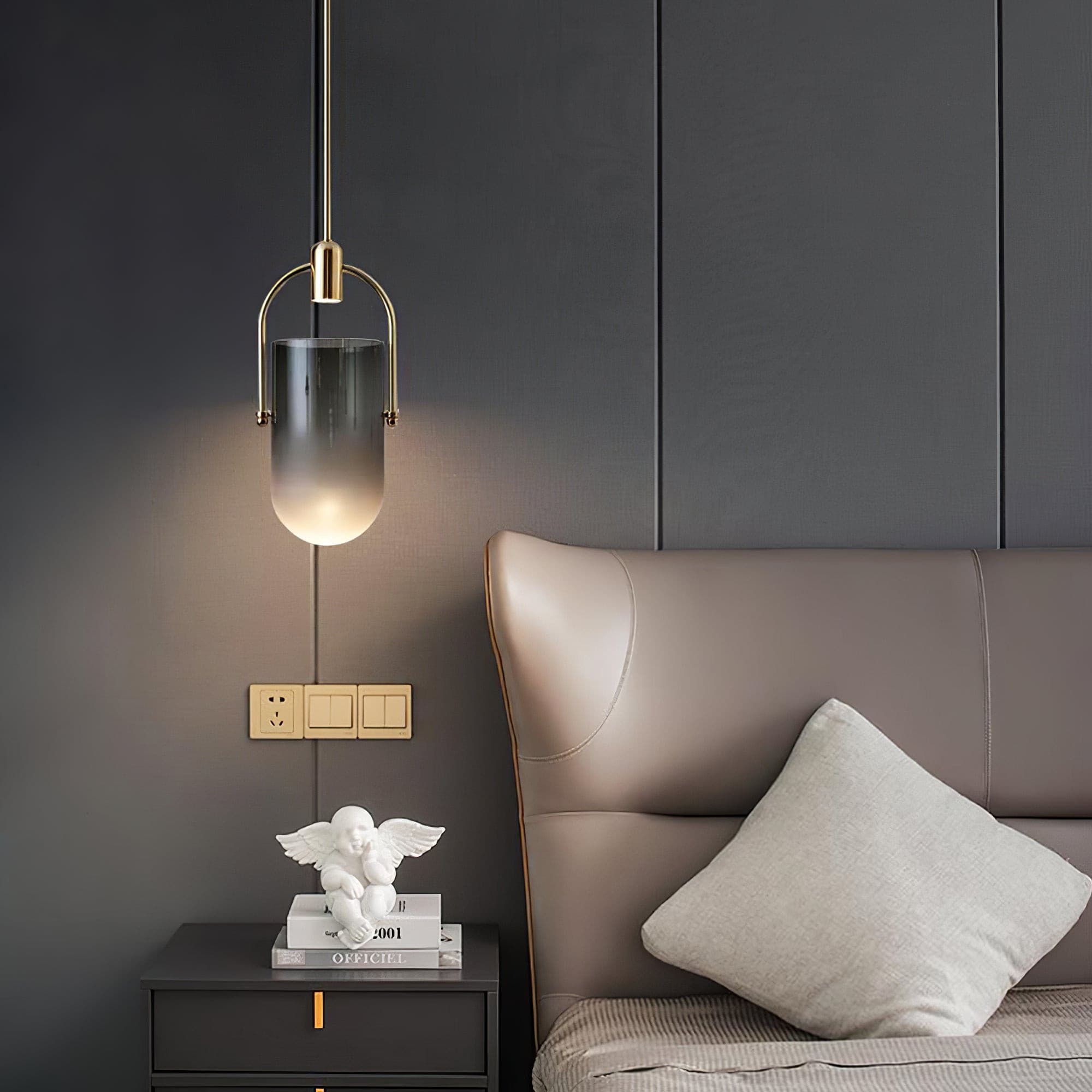 Modern Glass Pendant Light Frosted Dome LED Design