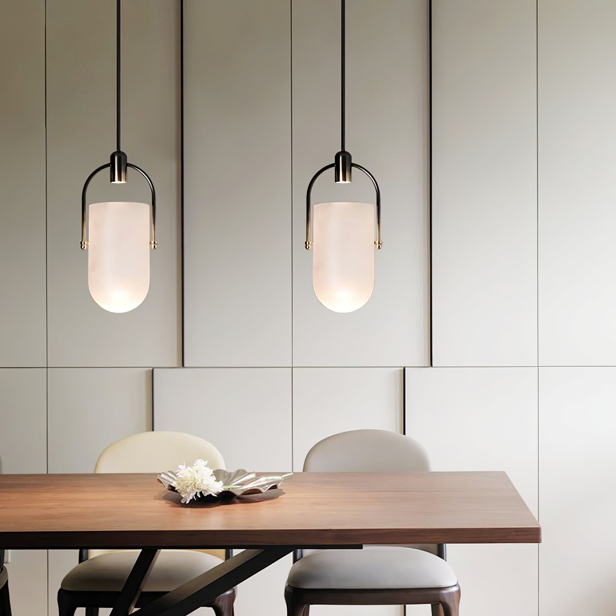 Modern Glass Pendant Light Frosted Dome LED Design