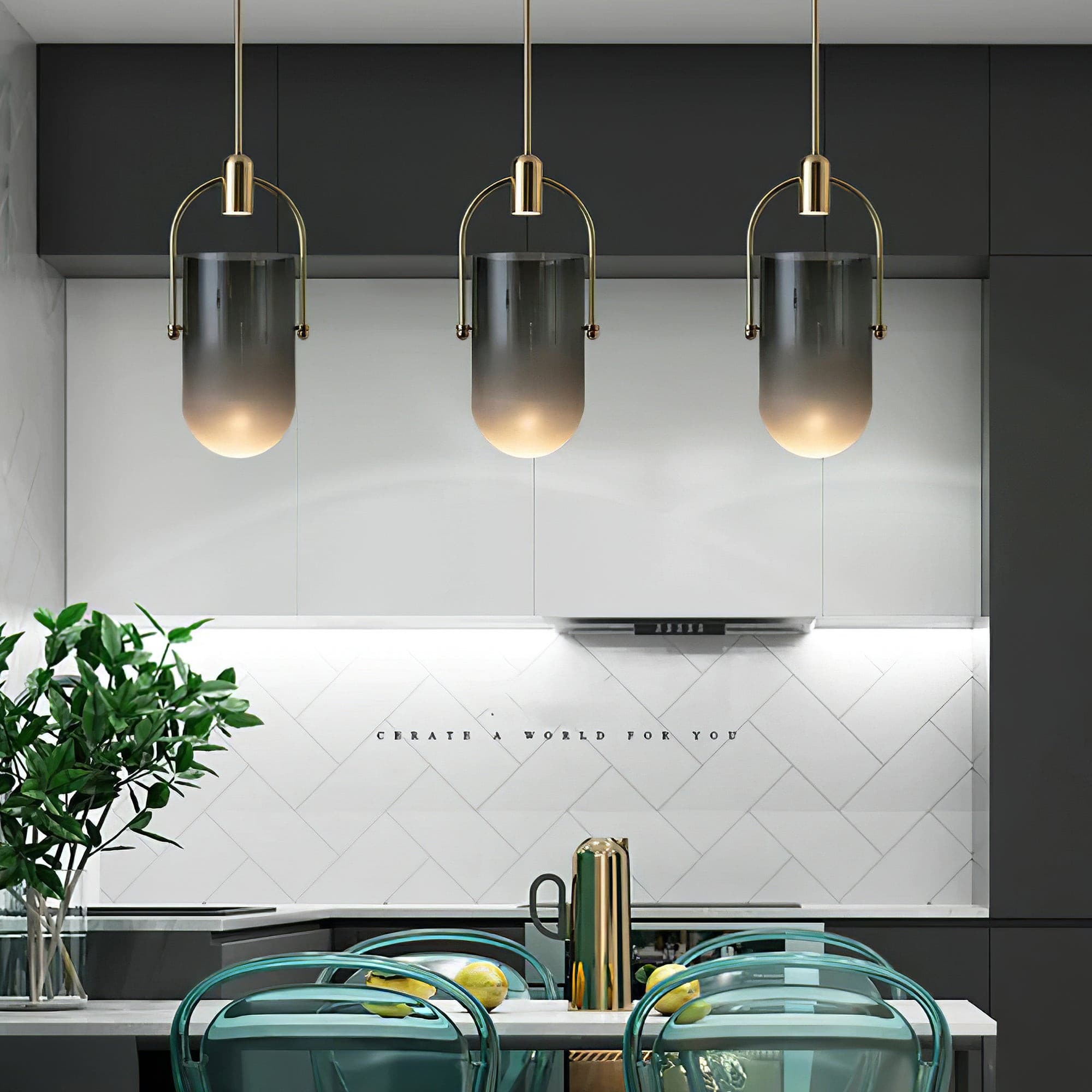 Modern Glass Pendant Light Frosted Dome LED Design