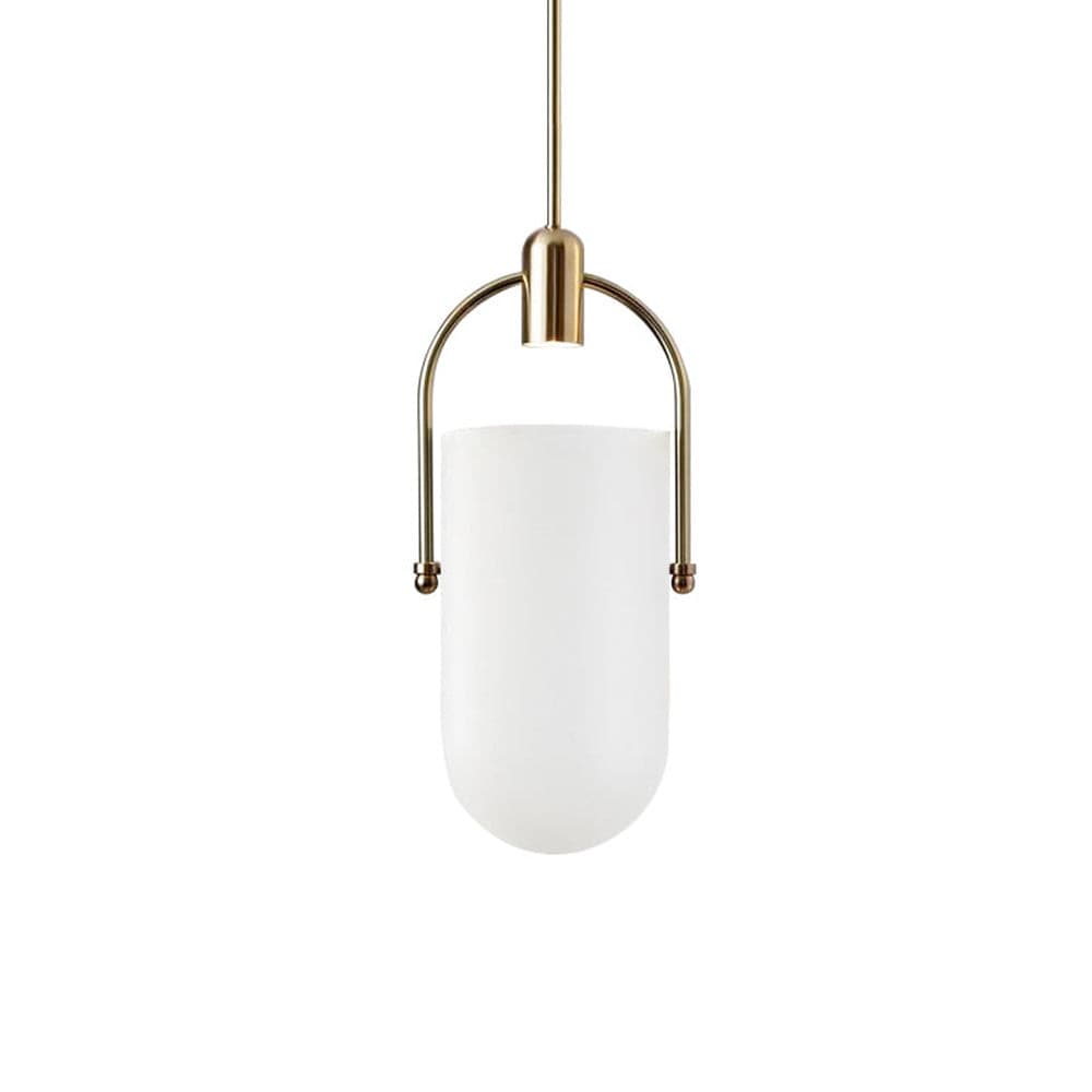 Modern Glass Pendant Light Frosted Dome LED Design