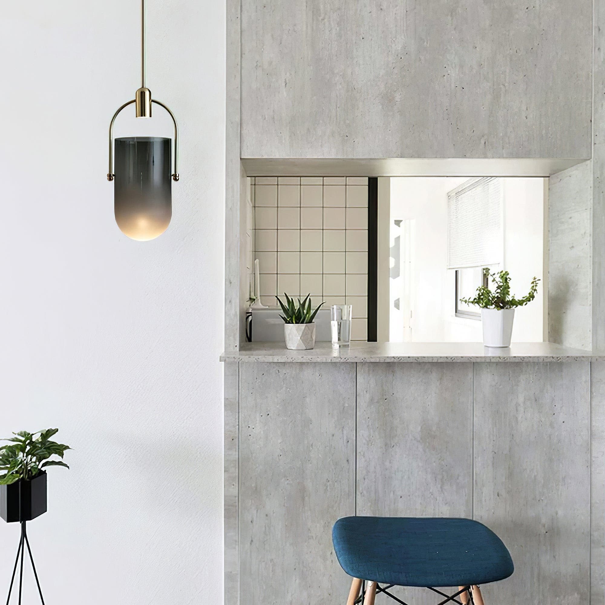 Modern Glass Pendant Light Frosted Dome LED Design