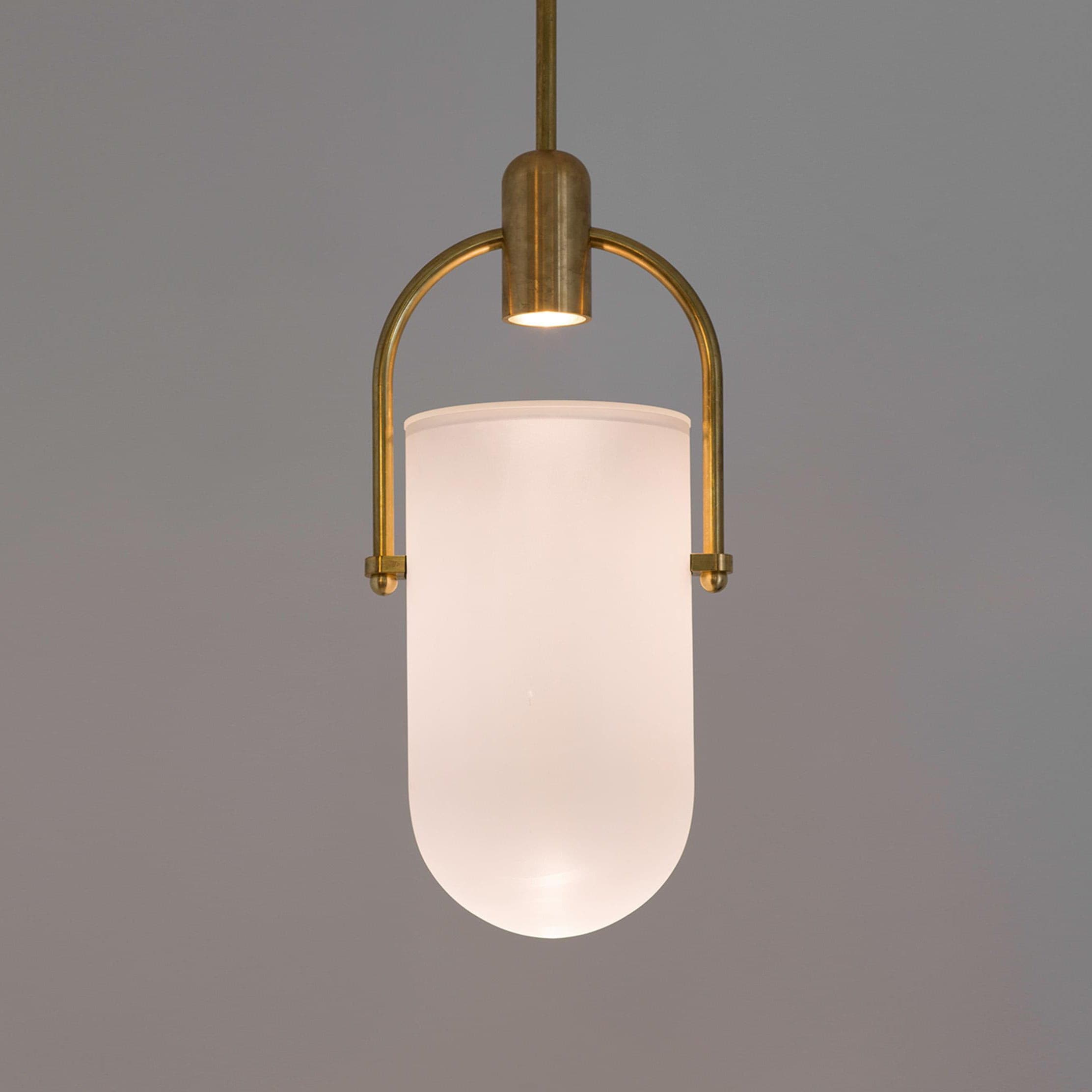 Modern Glass Pendant Light Frosted Dome LED Design