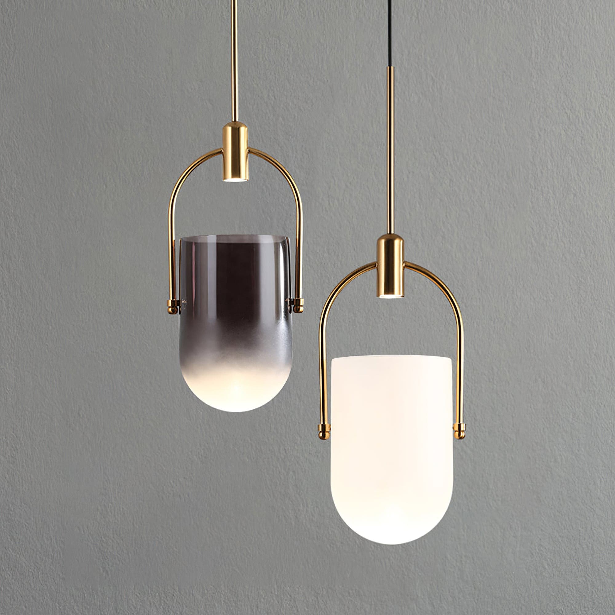 Modern Glass Pendant Light Frosted Dome LED Design