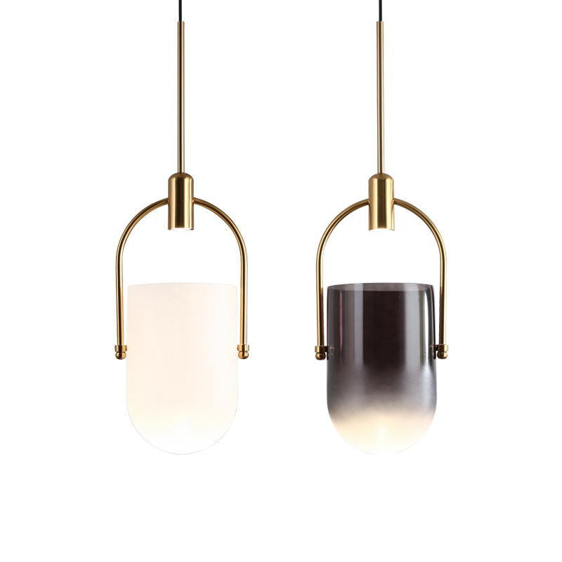 Modern Glass Pendant Light Frosted Dome LED Design