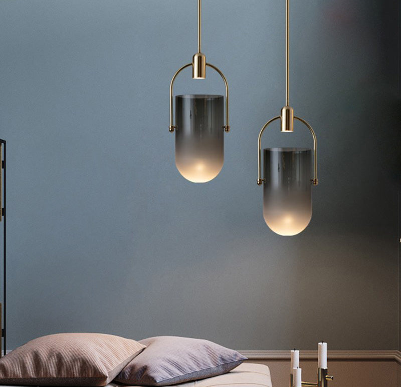 Modern Glass Pendant Light Frosted Dome LED Design
