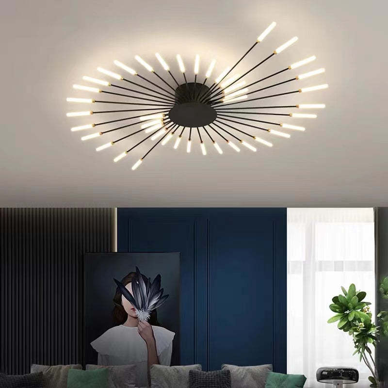 Fireworks-Inspired LED Ceiling Light for Living Room