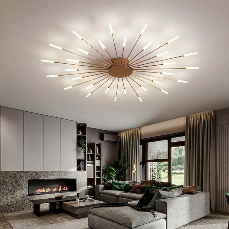 Fireworks-Inspired LED Ceiling Light for Living Room