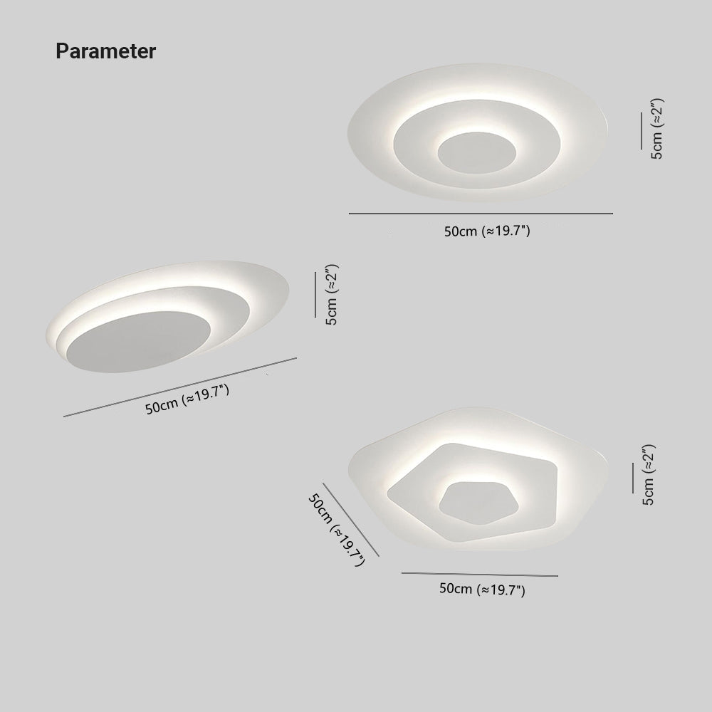 Modern Round LED Ceiling Light Dimmable for Bedroom & Living Room