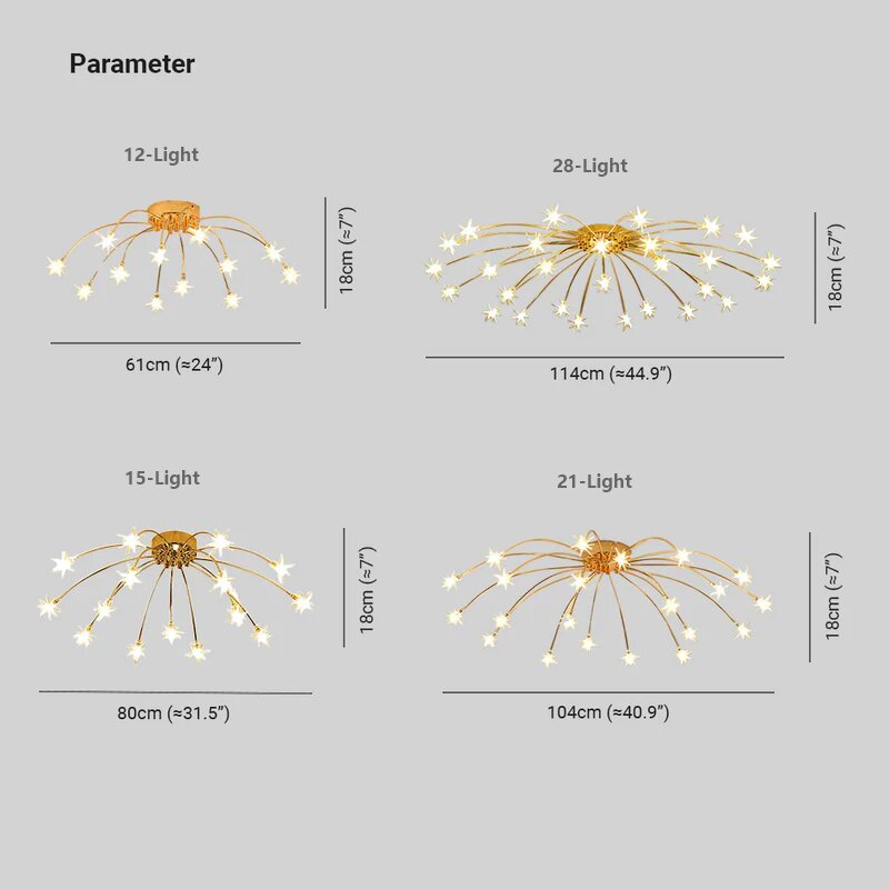 Starry-Inspired Ceiling Light Elegant Flush Mount for Modern Interiors