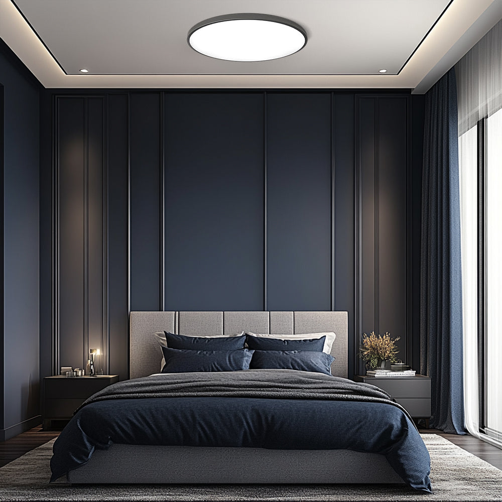 Sleek modern round LED ceiling lamp for elegant living room lighting