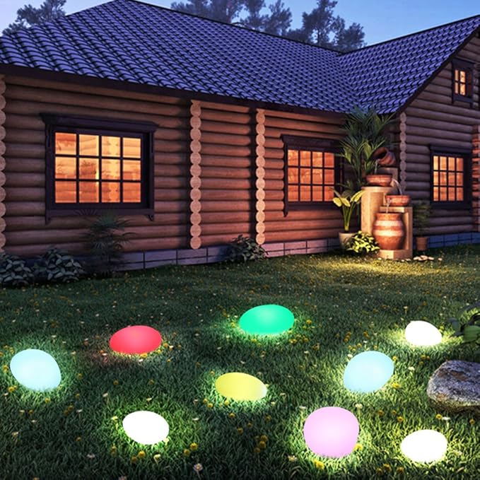 Garden Path Light with Stone Design – Weather-Resistant Outdoor LED Light