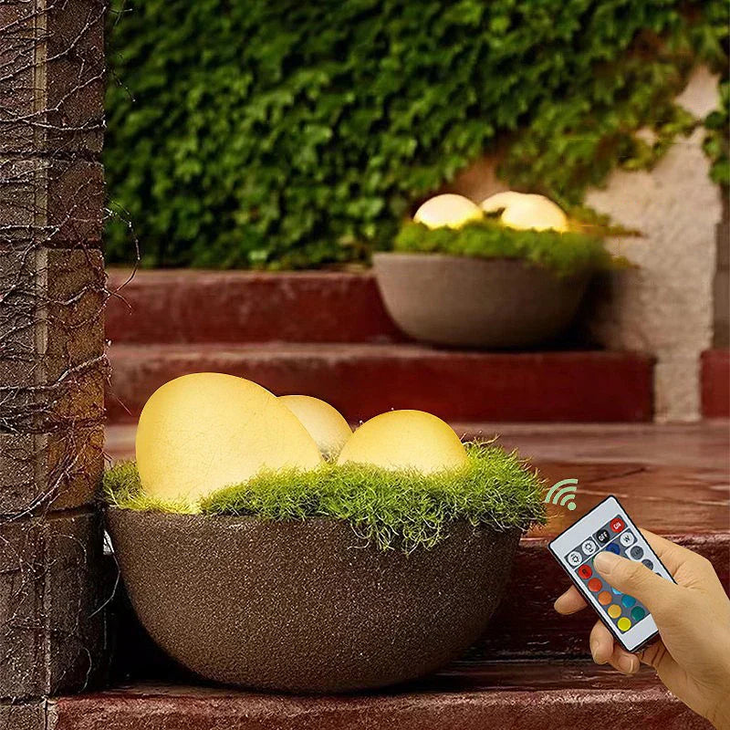 Garden Path Light with Stone Design – Weather-Resistant Outdoor LED Light