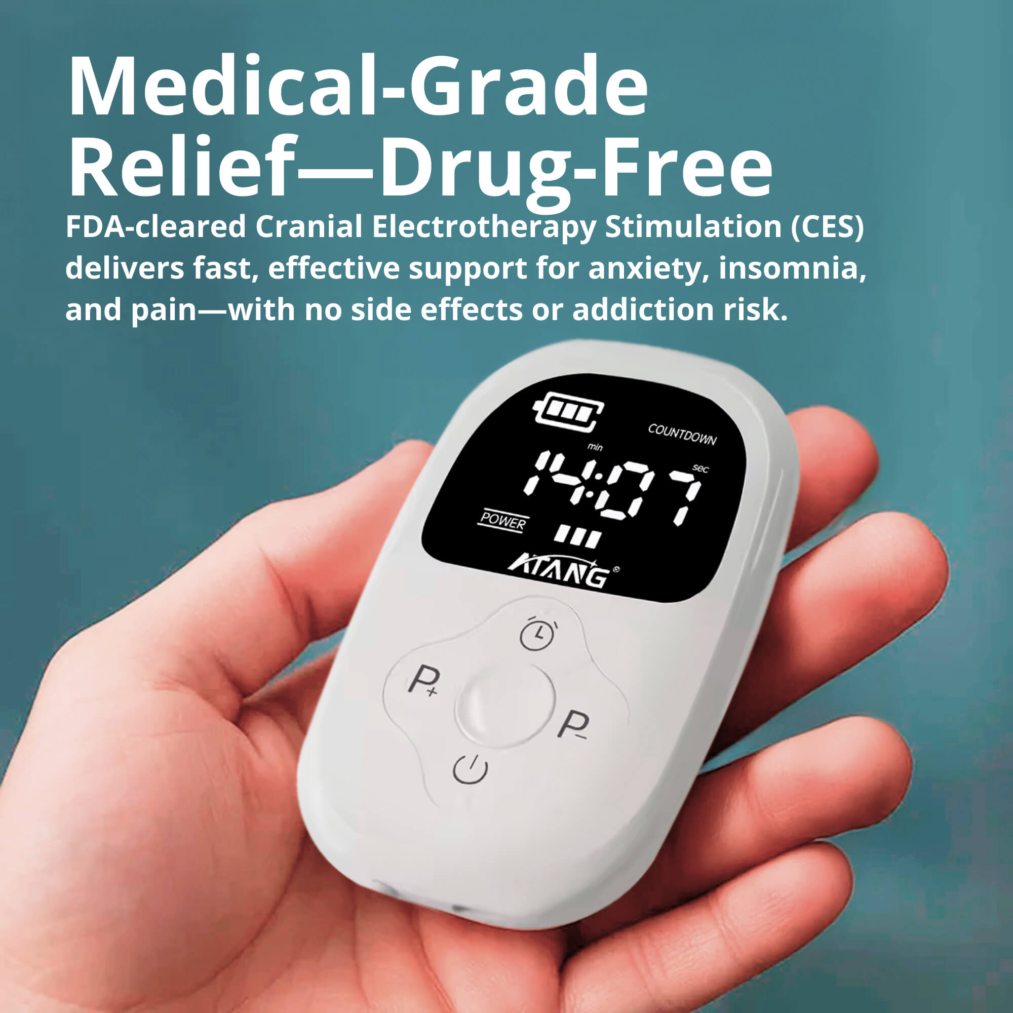 CES Therapy Device Non-Invasive Support for Anxiety Insomnia and Pain