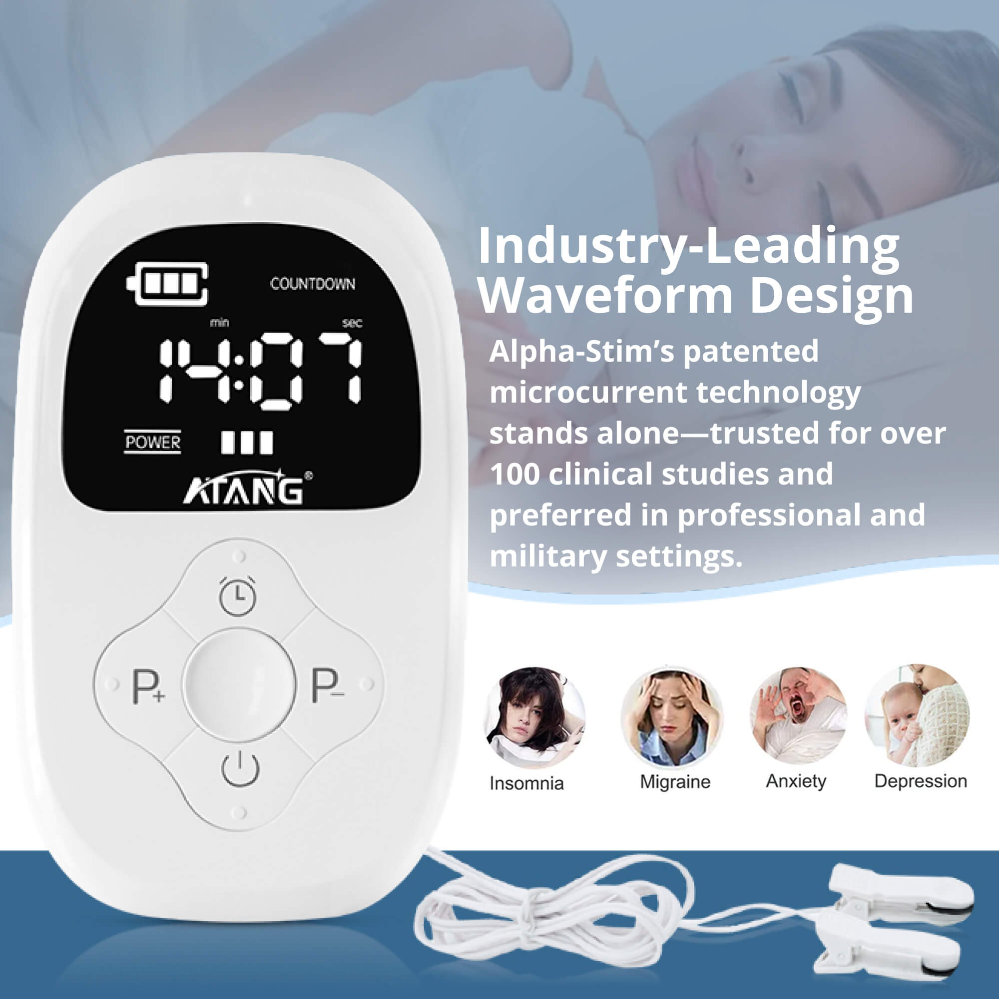 CES Therapy Device Non-Invasive Support for Anxiety Insomnia and Pain