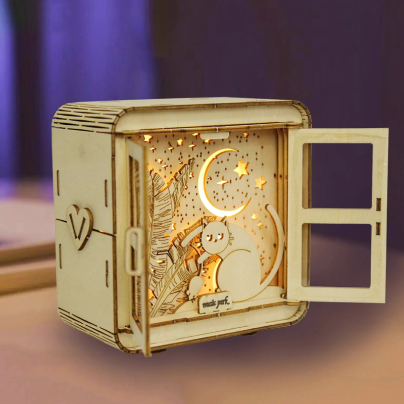 Creative 3D DIY Indoor Chrismas Light - Puzzle Relaxing Decorative Assembly Lamp