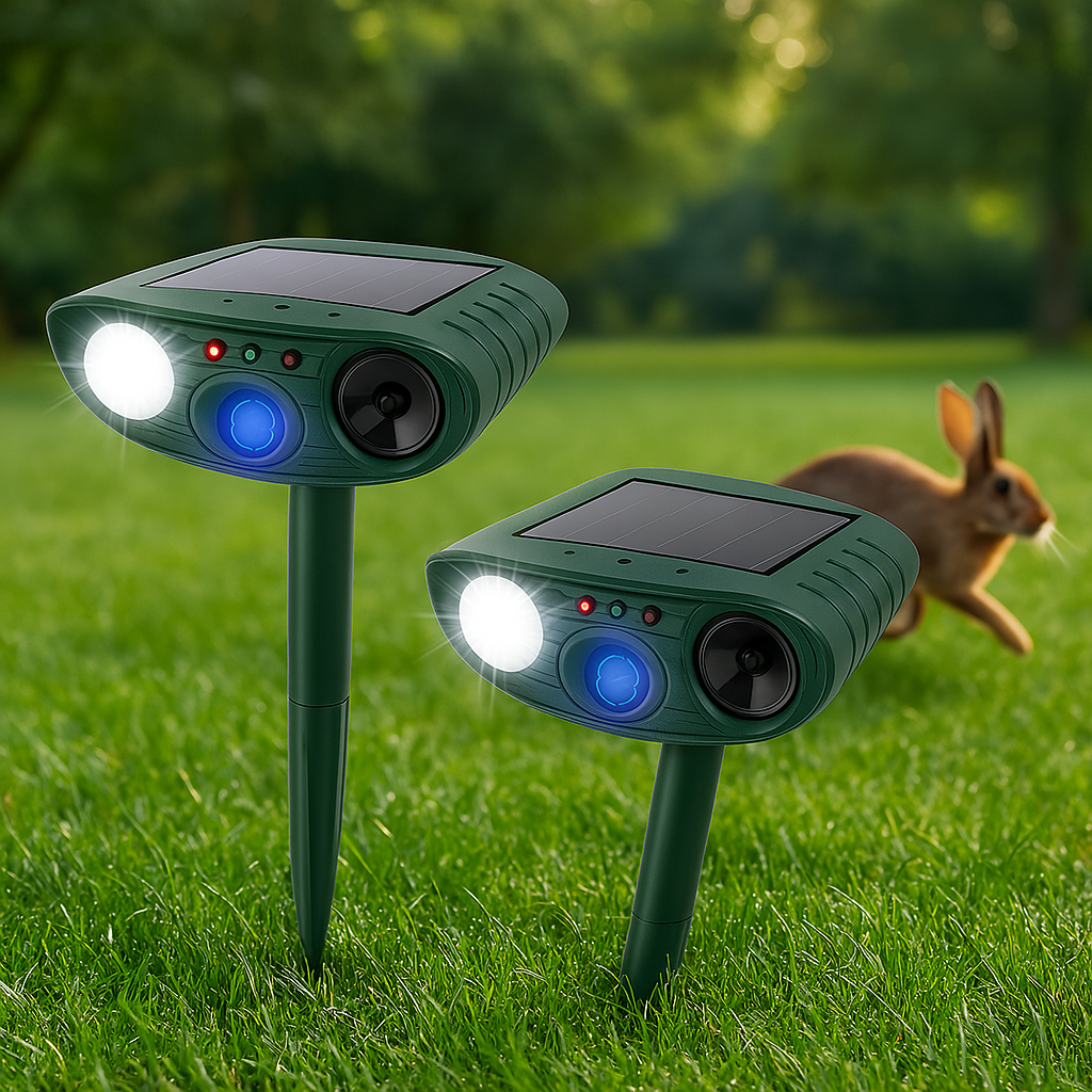 Garden Ultrasonic Rabbit Repeller Solar Powered Outdoor Pest Deterrent