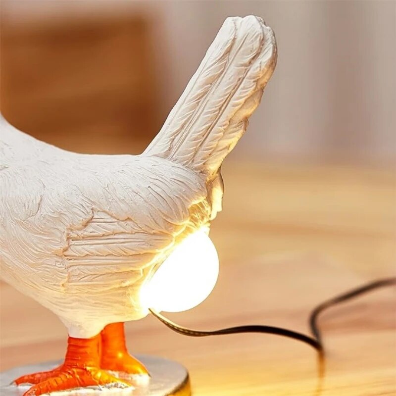 Funny Chicken Shaped Table Lamp Decorative LED for Living Room