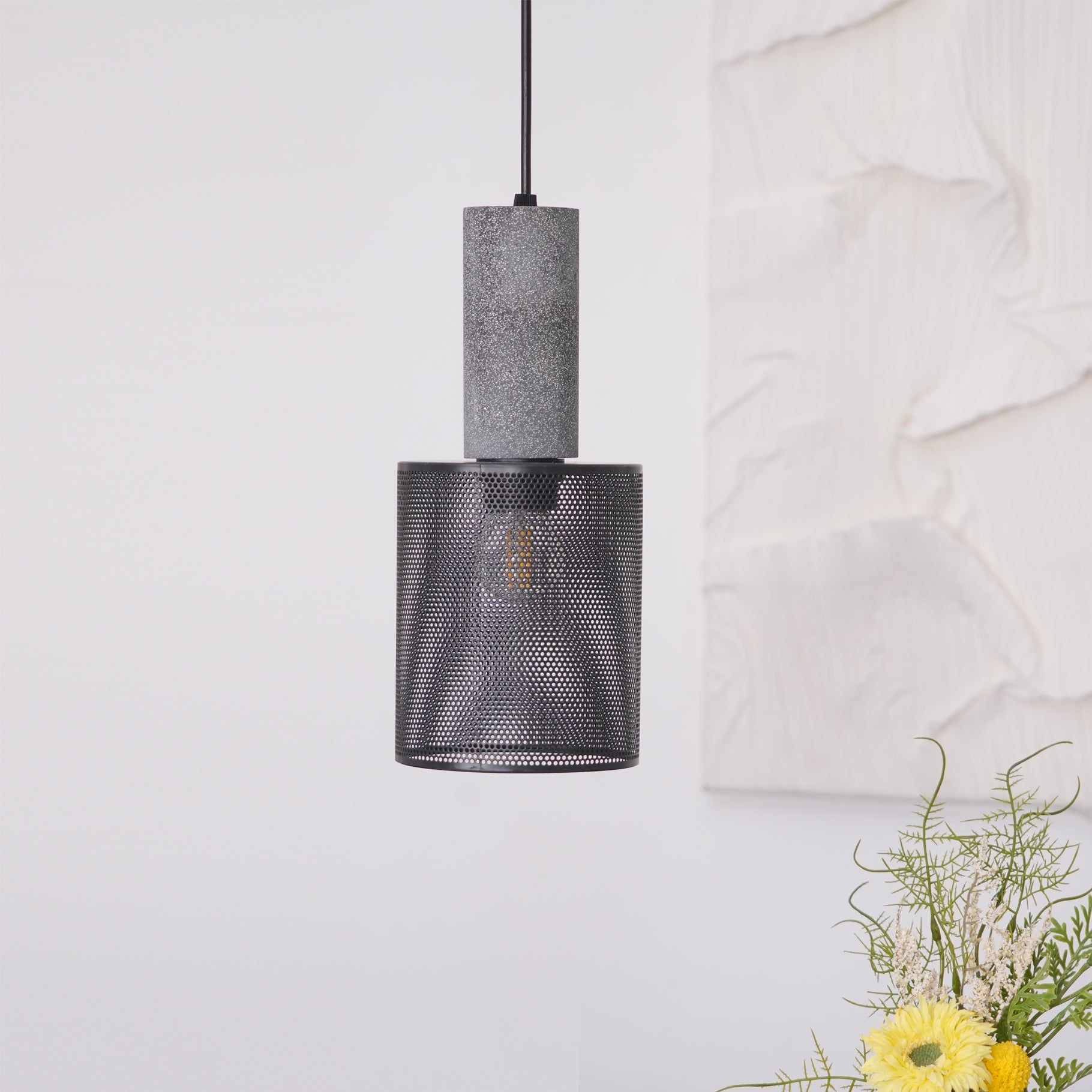 Minimalist Concrete Pendant Light Modern Industrial Home Décor