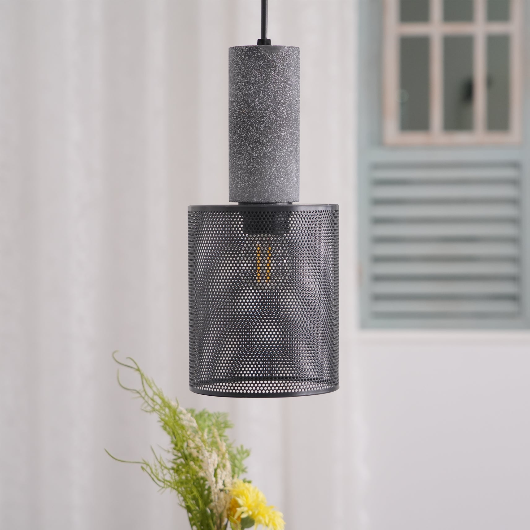 Minimalist Concrete Pendant Light Modern Industrial Home Décor