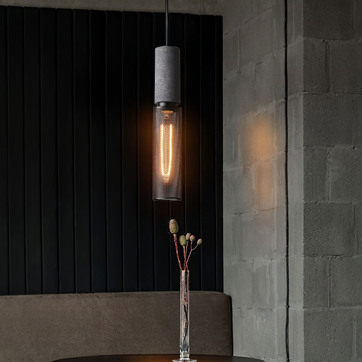 Minimalist Concrete Pendant Light Modern Industrial Home Décor