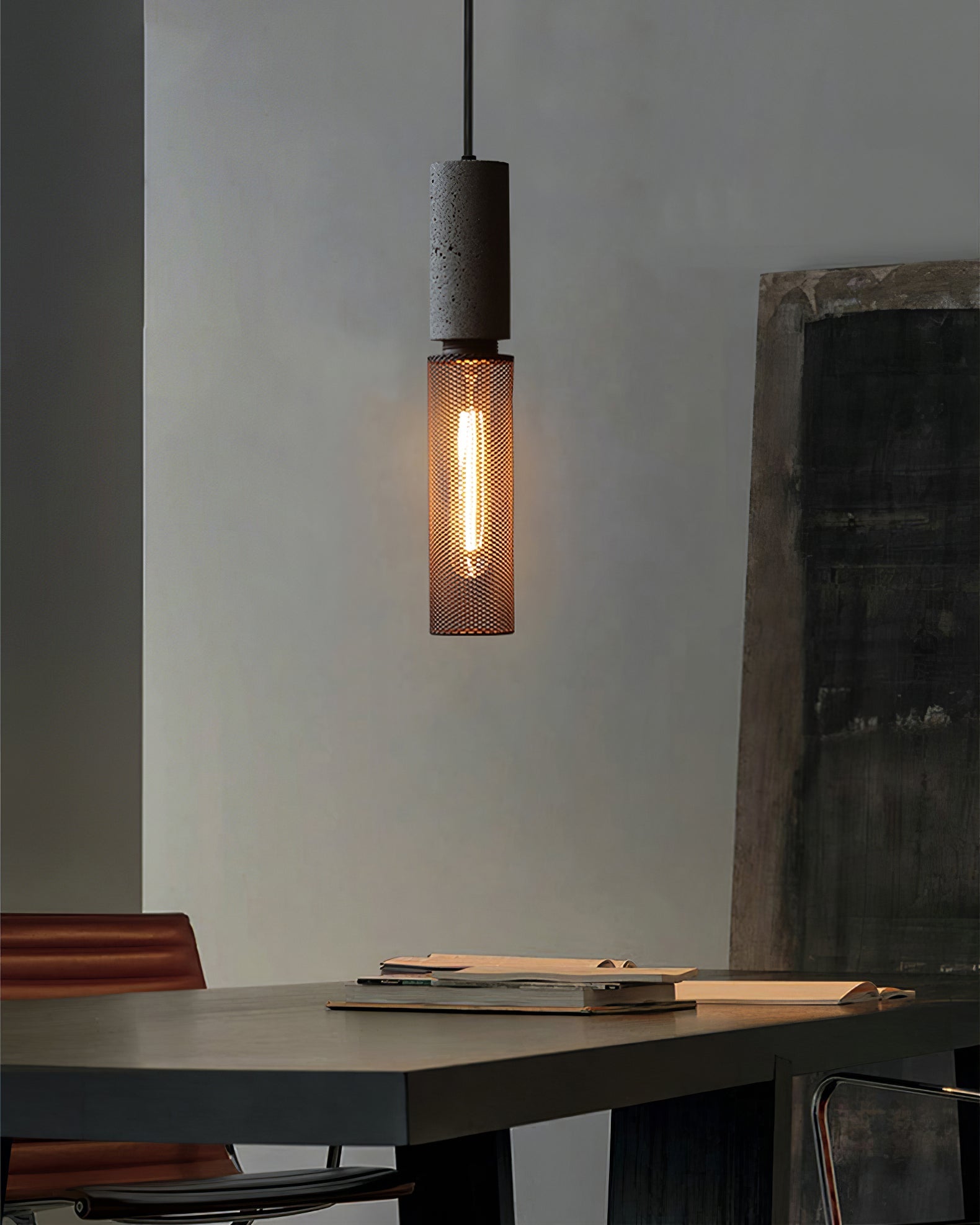 Minimalist Concrete Pendant Light Modern Industrial Home Décor
