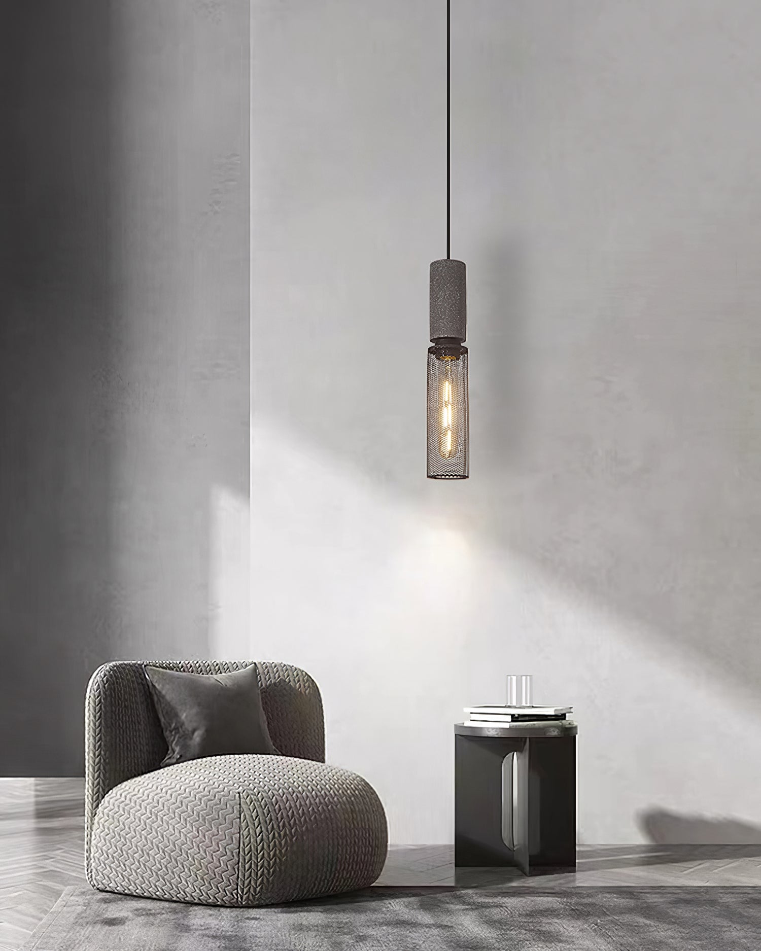Minimalist Concrete Pendant Light Modern Industrial Home Décor