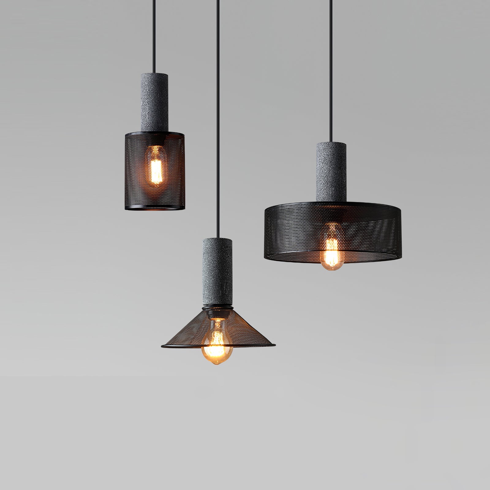 Minimalist Concrete Pendant Light Modern Industrial Home Décor