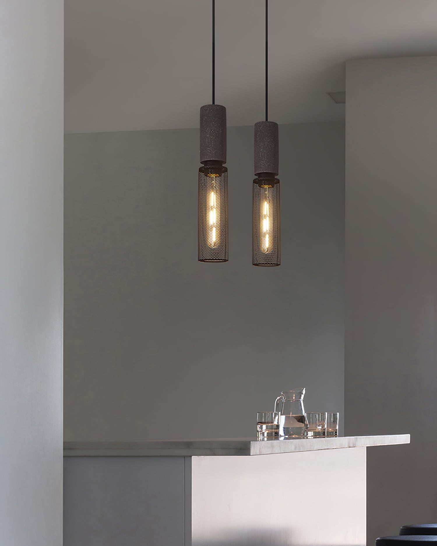 Minimalist Concrete Pendant Light Modern Industrial Home Décor