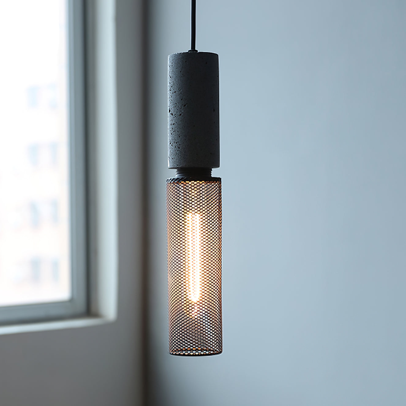 Minimalist Concrete Pendant Light Modern Industrial Home Décor