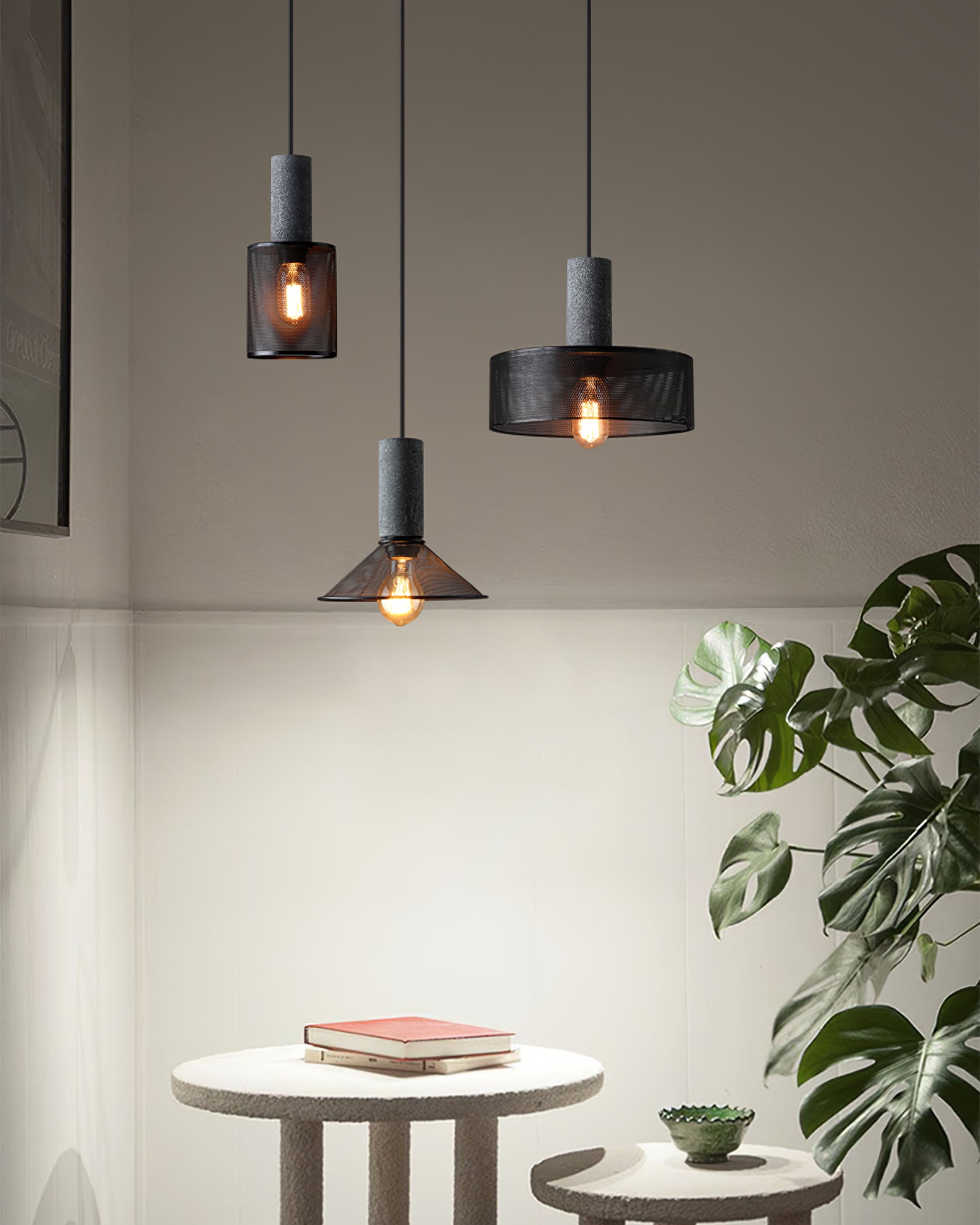 Minimalist Concrete Pendant Light Modern Industrial Home Décor