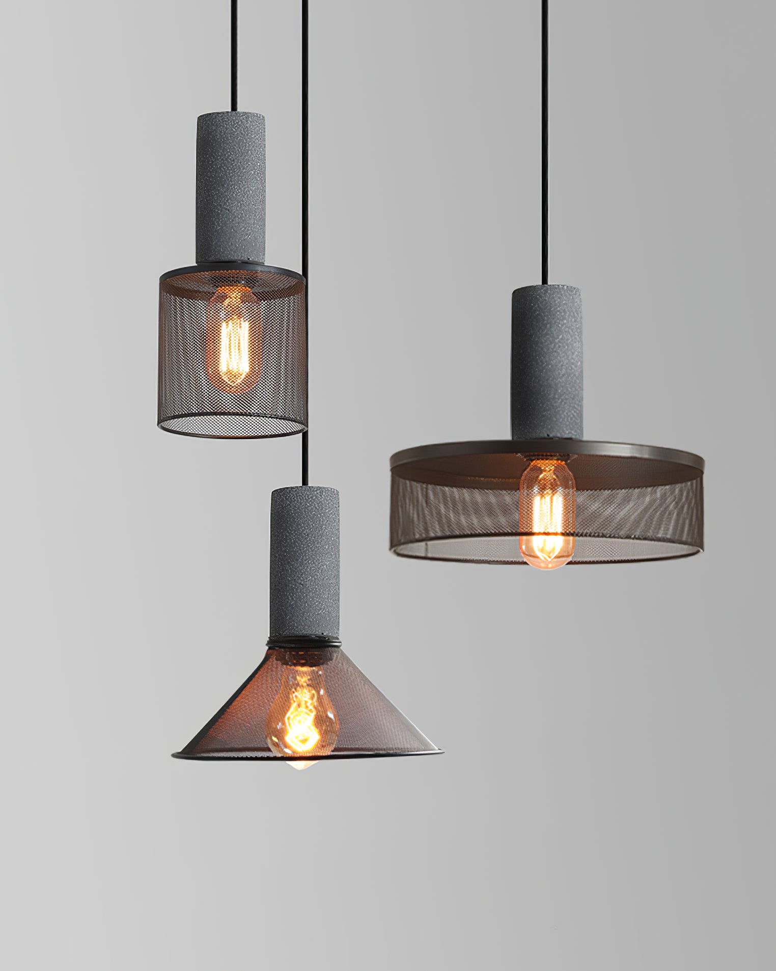 Minimalist Concrete Pendant Light Modern Industrial Home Décor
