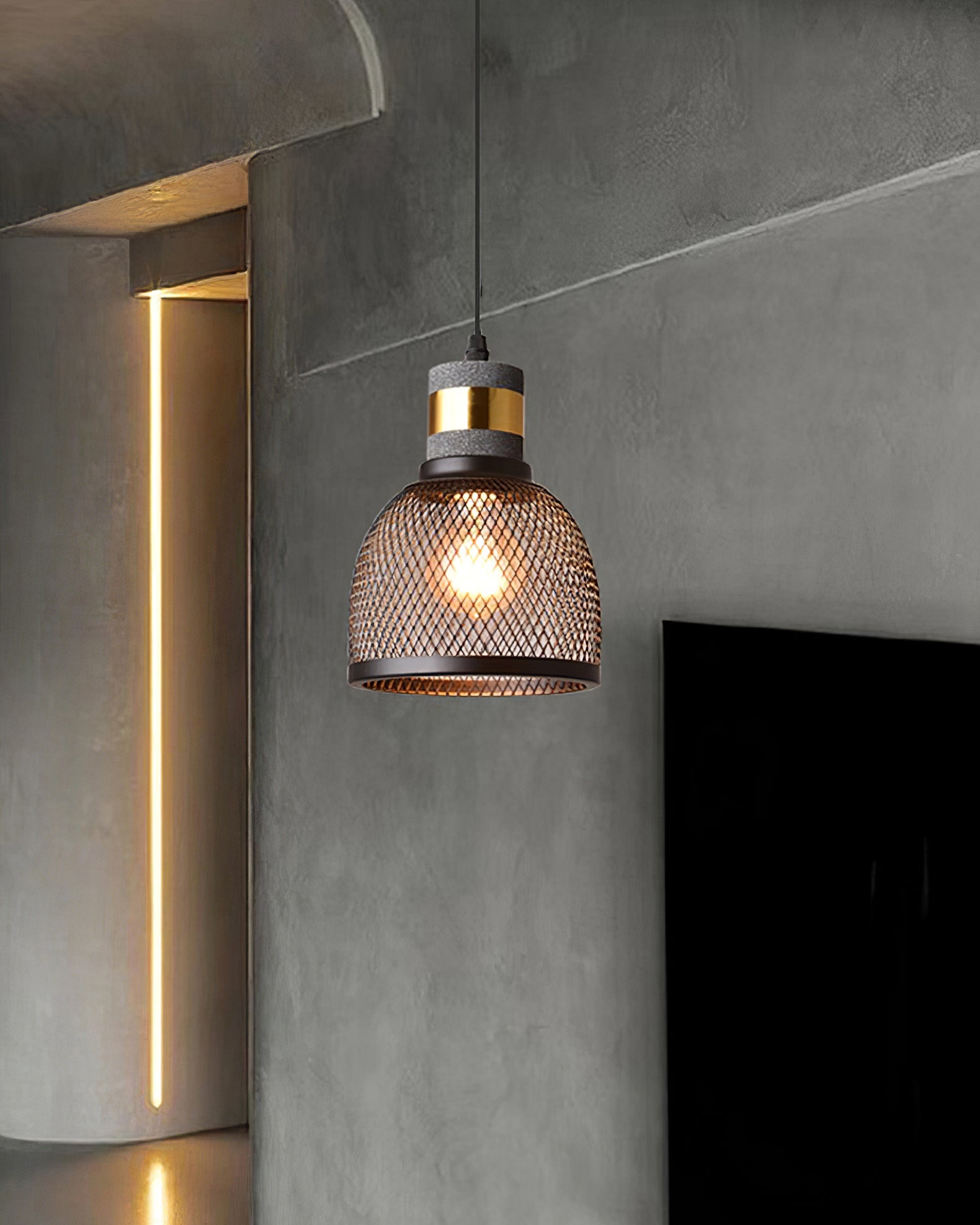 Minimalist Concrete Pendant Light Modern Industrial Home Décor