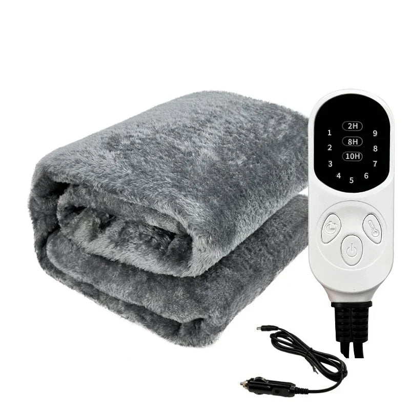 Heated Car Electric Blanket With Washable Design and Multi-Level Temperature Control