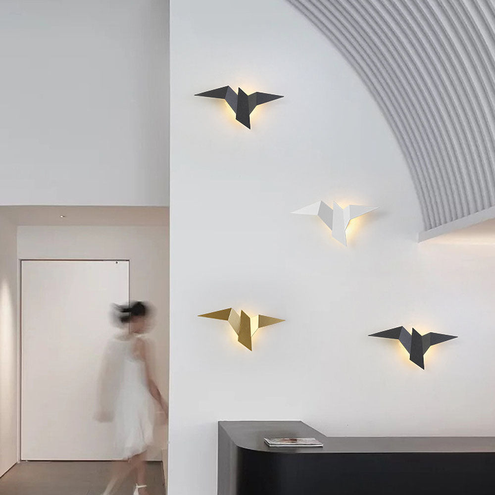 Creatieve vogel wandlamp van ijzer – Artistiek accent voor je interieur