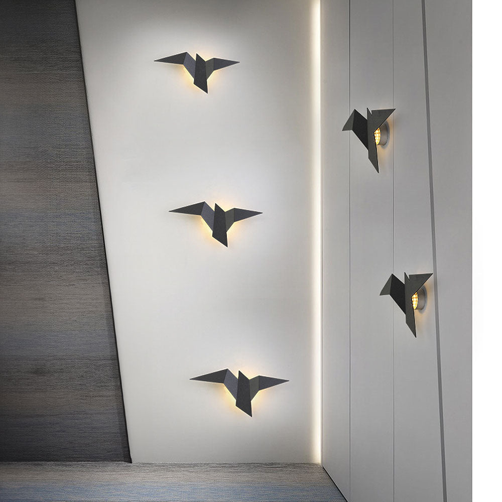 Creatieve vogel wandlamp van ijzer – Artistiek accent voor je interieur