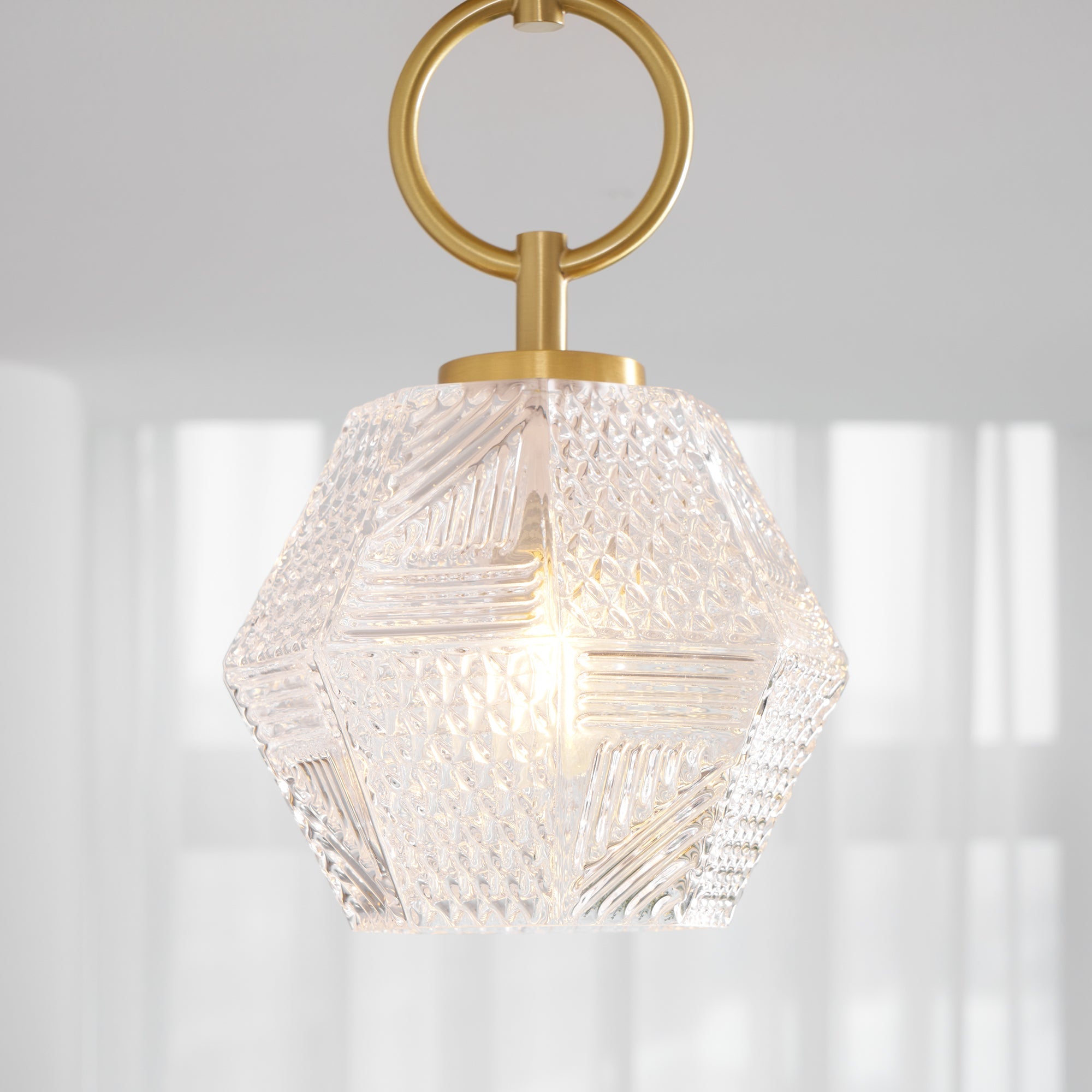 Vintage Diamond Cut Ceiling Light Luxury Art Deco Style