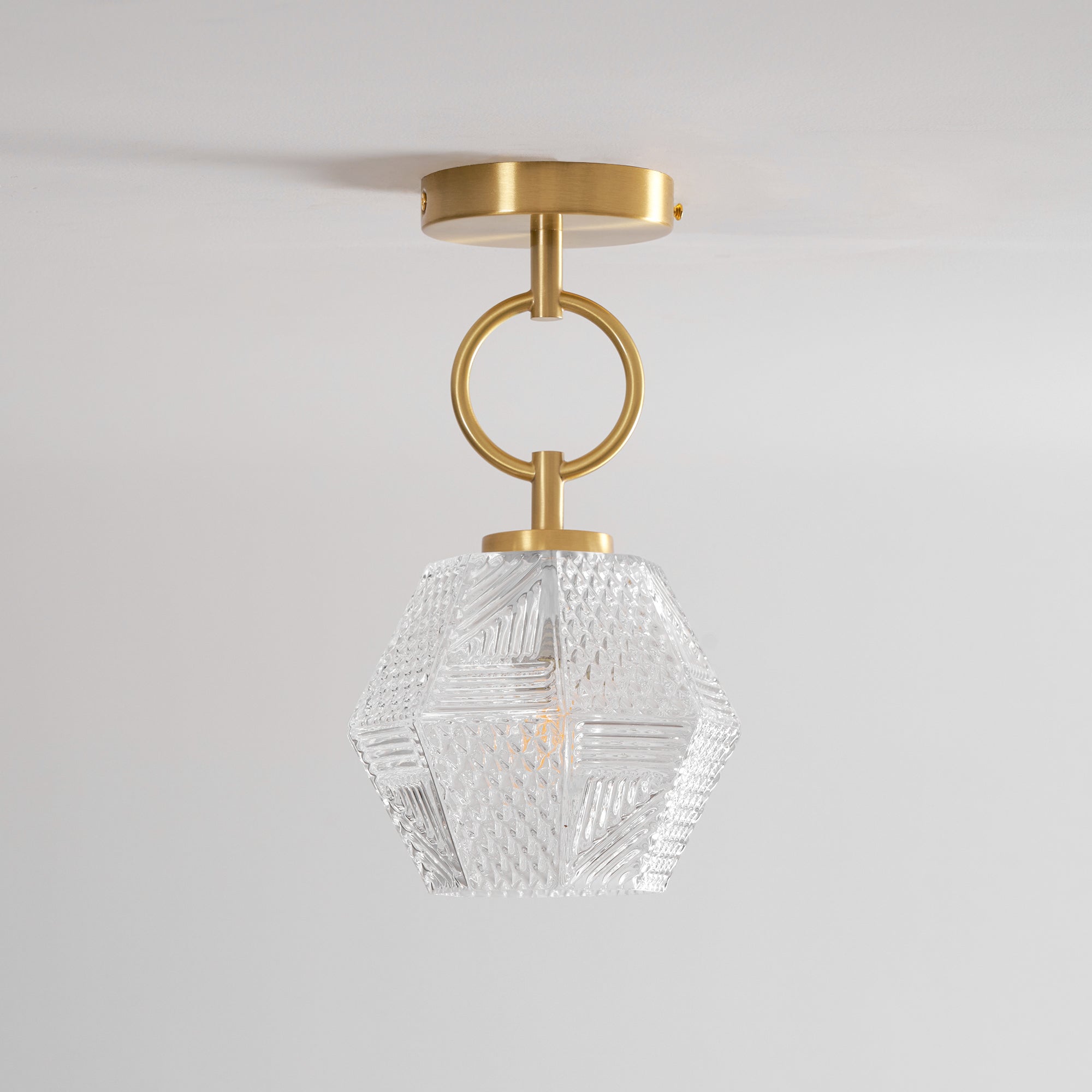 Vintage Diamond Cut Ceiling Light Luxury Art Deco Style