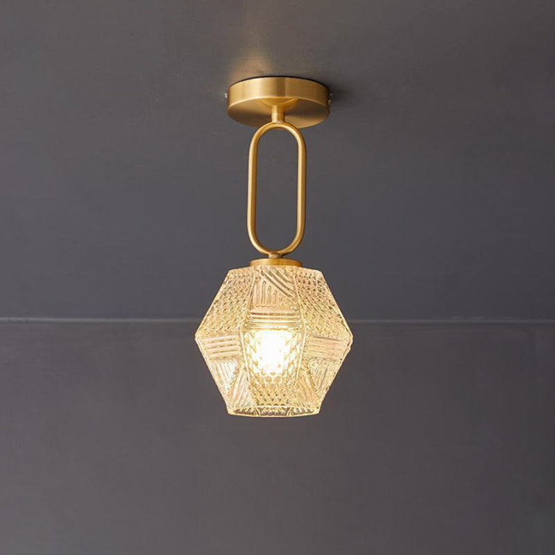 Vintage Diamond Cut Ceiling Light Luxury Art Deco Style