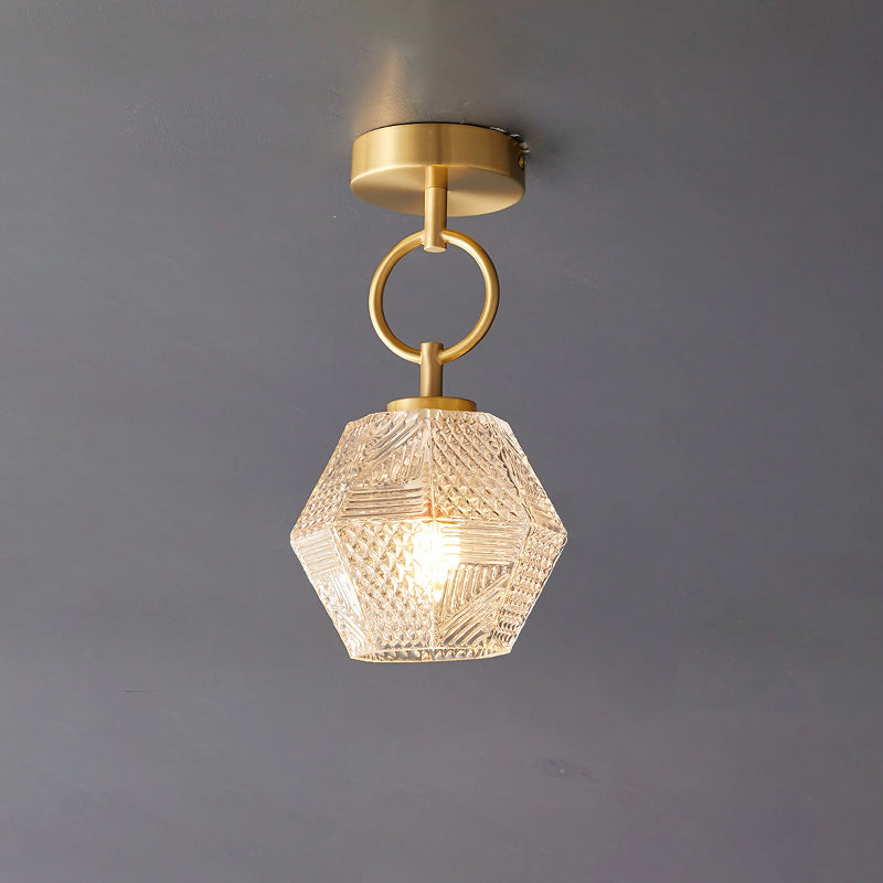 Vintage Diamond Cut Ceiling Light Luxury Art Deco Style