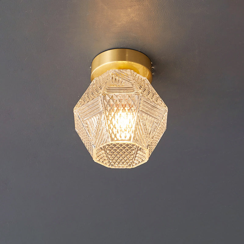 Vintage Diamond Cut Ceiling Light Luxury Art Deco Style